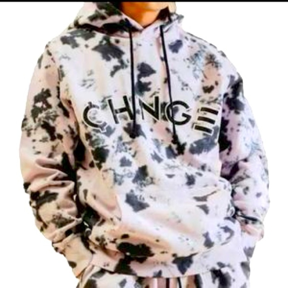 CHNGE Violet Cookies & Cream 100% Organic Cotton University Hoodie Size Medium